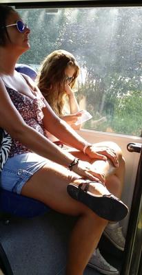 teen slut And Mom On Bus