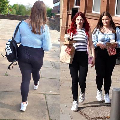 CANDID: ¡PAWG adolescente extra gruesa y amiga!