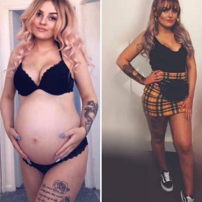 Pregnant teens - before and after