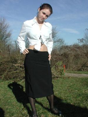 Dorothe german teen in Pantyhose (Grillplatz)