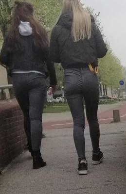 Hunted By Me - Two Cuties with Fine Booties in Tight Jeans