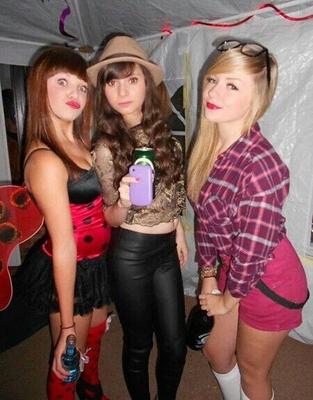 Chav teen sluts fancy dress party