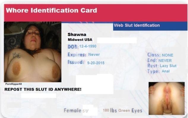 Web Whore Indentification Card: Shawna