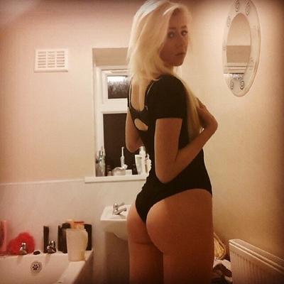 blonde fucktoy flashes ass and panties