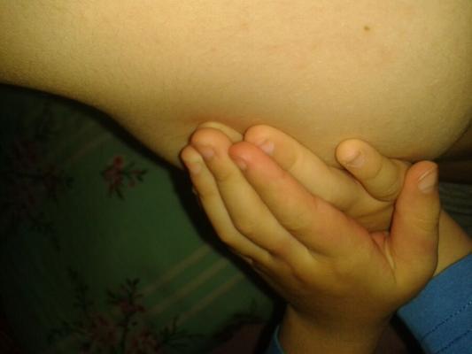 my nephew tiny hand on my tits