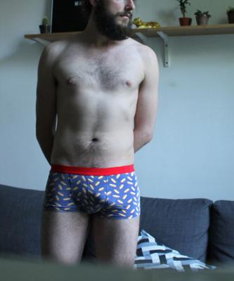 Hotdog undies - Young guy nude