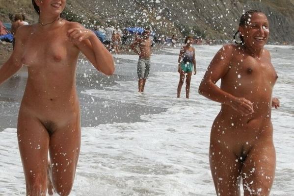 Hairy Teen And Older Friend Nude At The Beach