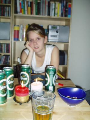 Sweden - young girl gets drunk, poses and takes a load