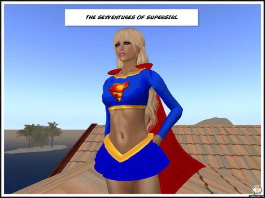 Superman und Supergirl in Secondlife