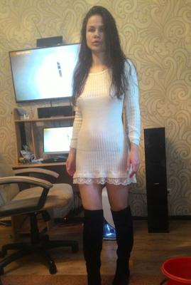 My white dress and pantyhose