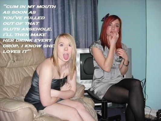 Dirty Fuckmeat Captions - chav sluts 6