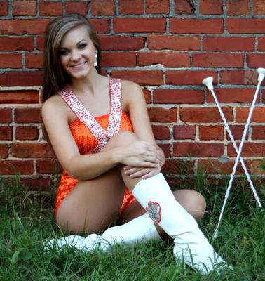 Majorette in pantyhose