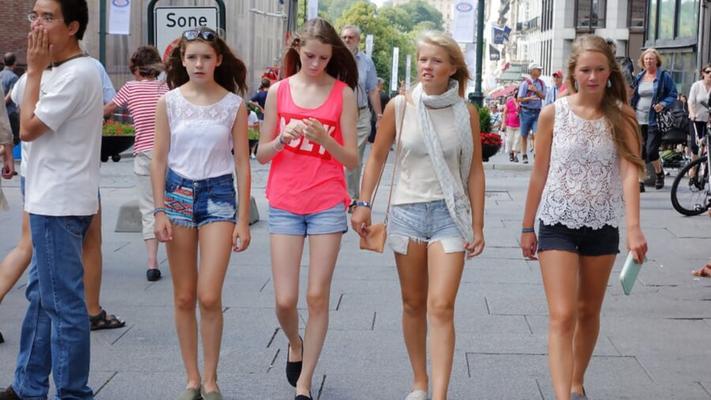 Candid sexy teens from norway on the street