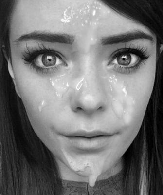 Facial Cum Sluts in Black and White