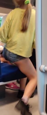 Skinny Polish Teen NN candid in the train