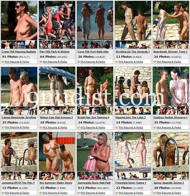 Arquivo de fotos de família naturista