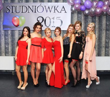 Nylon girls at a \"studniówka\" party