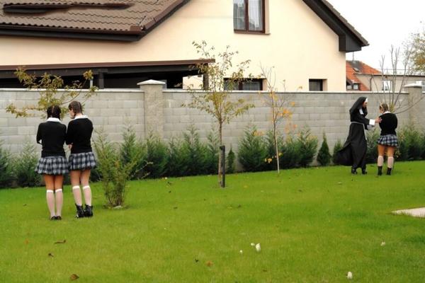 Catholic School Sister Disciplines Girl Students