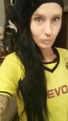 Selfies d'une fille allemande du Borussia Dortmund