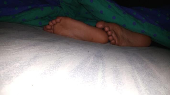 Sleeping friend feet