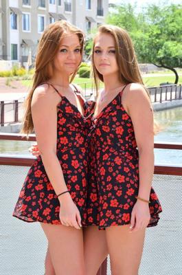 cute twin sisters