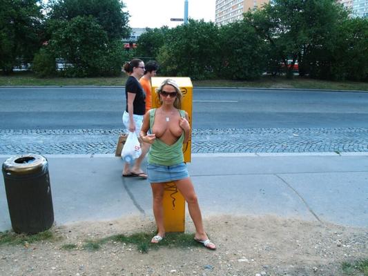 Vendula Bednarova - Denim Skirt in a Residential District