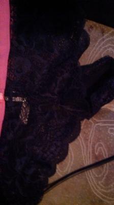 VS PINK Culotte en dentelle violette.