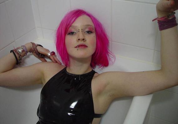 Freaky pink-haired teen will dominate you