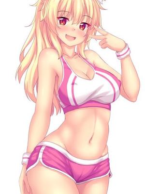 Fille blonde Neko Anime