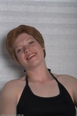 ginger gaping Cathy with short hair