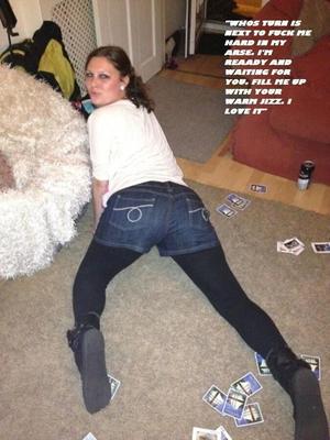 British Chav Captioned Slag who would take your load