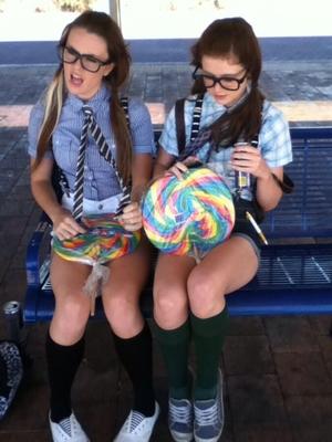 Sexy nerd school girls