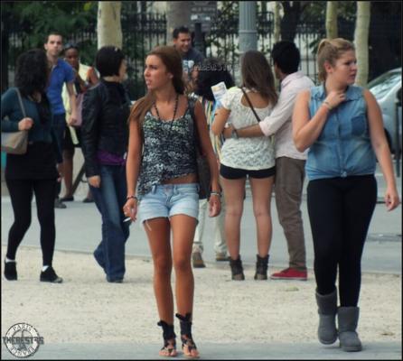 Candid Street In Paris: Sensual Face