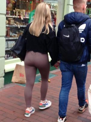 Candid  - Teens & Older in Leggings & Lycra Shorts