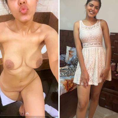 Deepali vestida y desnuda