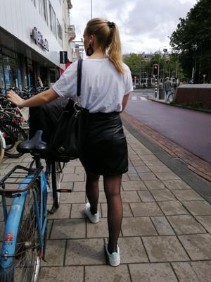 Hunted by Me - Hot Teeny with  Leather shorts ready to Ride