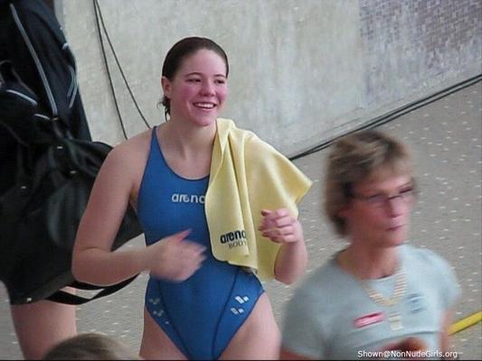 Blue Swimsuit Teen Diver