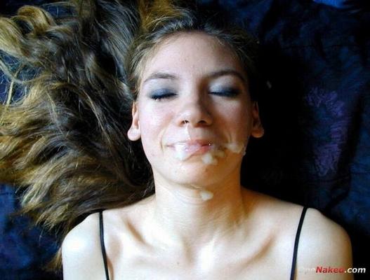 Eighteen year old student receives a big cumshot in the face