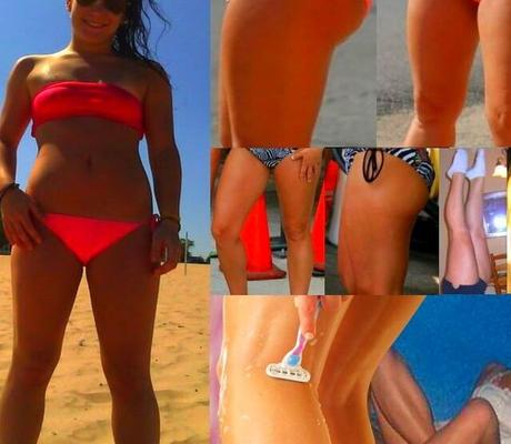 Collages Divers Photos Hot Sexy String Bikini Short Jambes Pieds