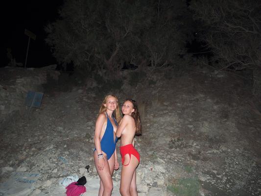 Red And Blue Bathing Suits