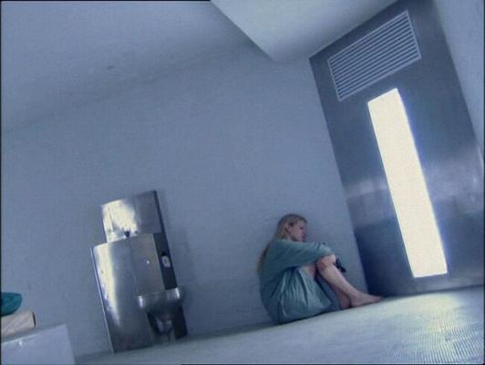 Teen girl in prison cell