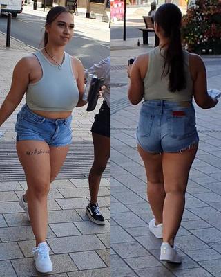 [CANDID] THICK THIGHS ARAB CHAV TEEN PIGGY